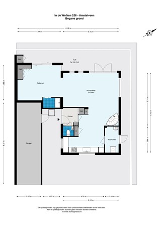 Floor plan - In de Wolken 256, 1186 BR Amstelveen 
